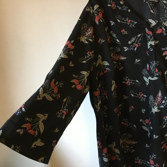 George Black Floral Tunic Top - Picture 5 of 16